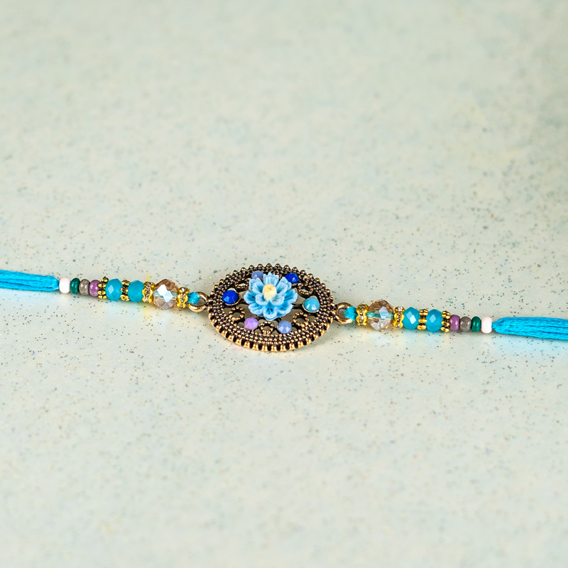 Intricate Blue Mandala Rakhi