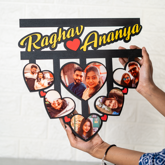 Couple Photo Collage: Hearts Entwined