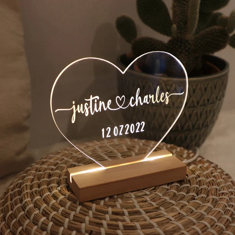 Custom name & date lamp