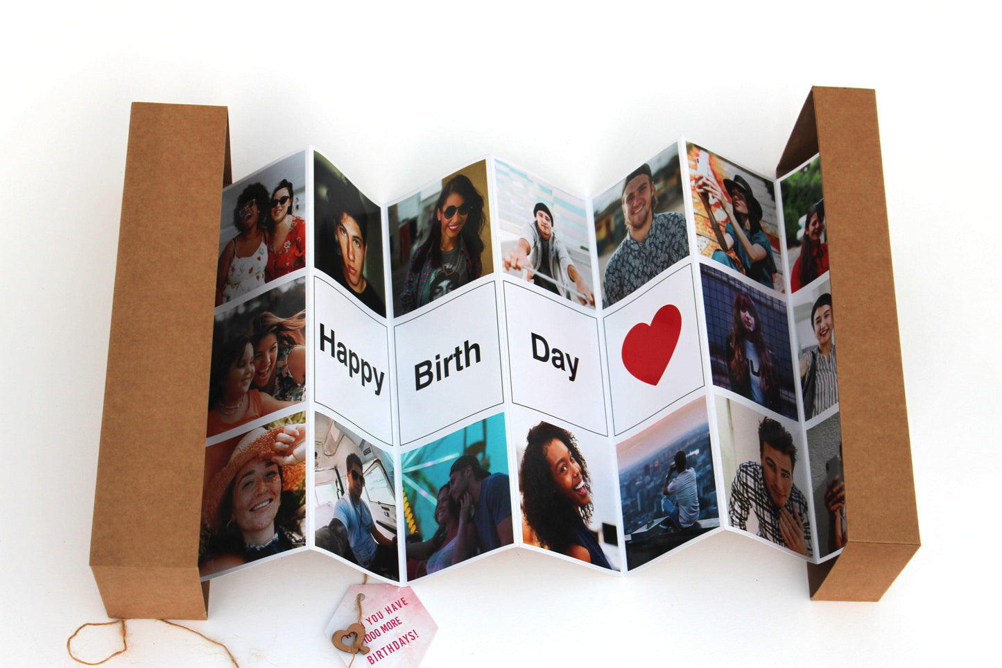 Zig Zag Photo Box - Eco Brown