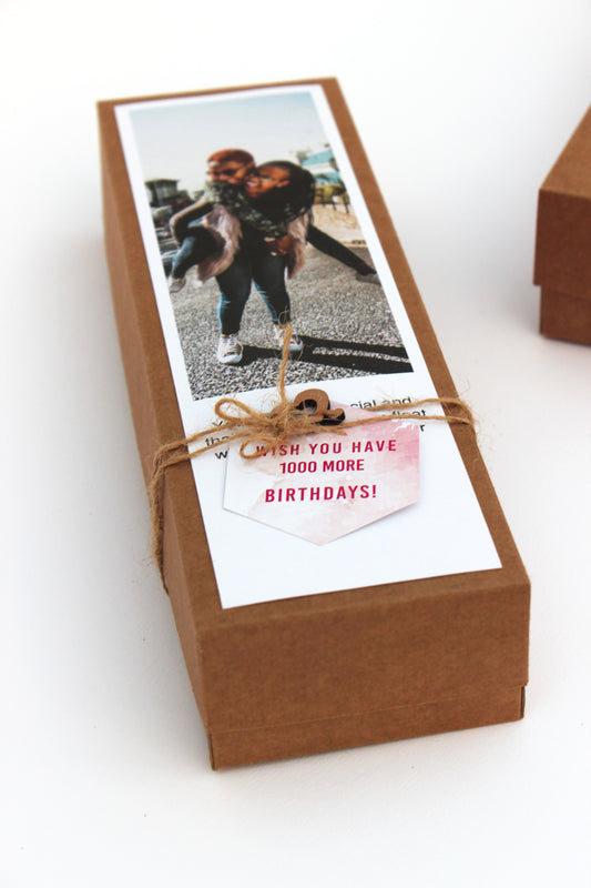 Zig Zag Photo Box - Eco Brown