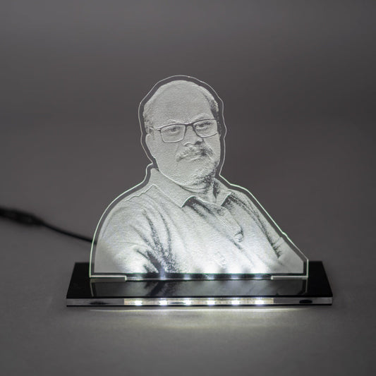 3D engraved portrait lamp