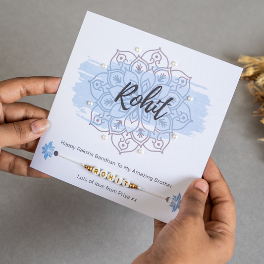 Personalized Rakhi Card with Custom Name Rakhi