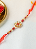 Floral Red and Gold Rakhi Bracelet
