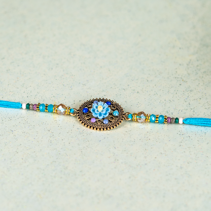 Intricate Blue Mandala Rakhi