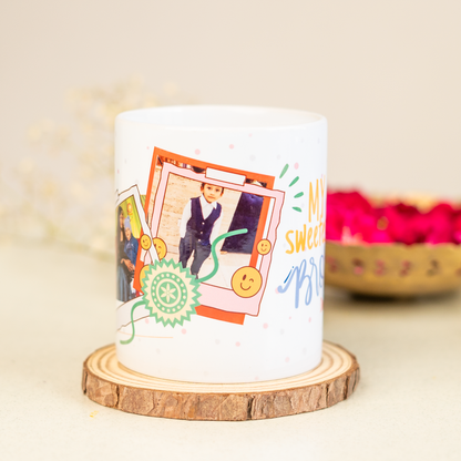 Personalized 'Sweetest Brother' Photo Mug