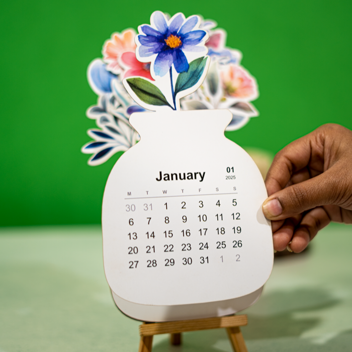 Floral Bloom Desk Calendar