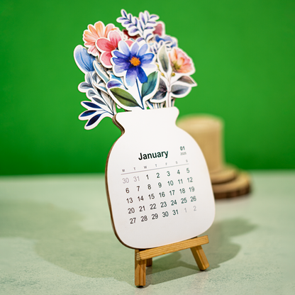 Floral Bloom Desk Calendar