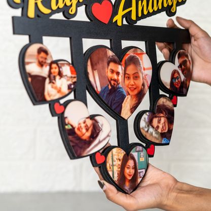 Couple Photo Collage: Hearts Entwined