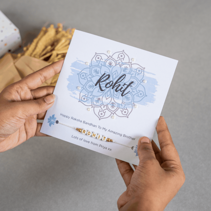 Personalized Rakhi Card with Custom Name Rakhi
