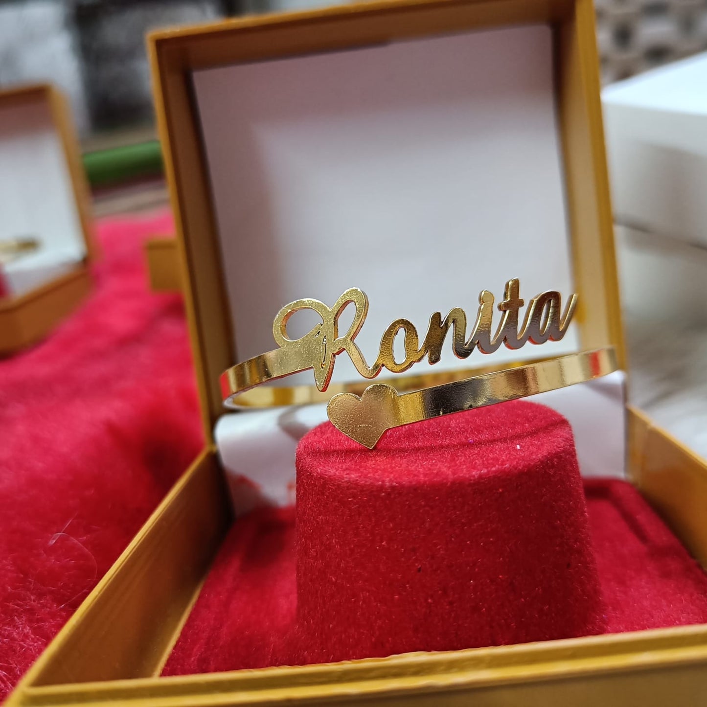 Personalized gold plated kada