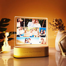 Personalized grid photo lamp