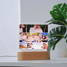 Personalized grid photo lamp