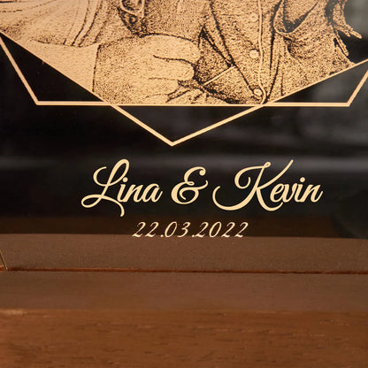 Custom 3D engraved photo lamp