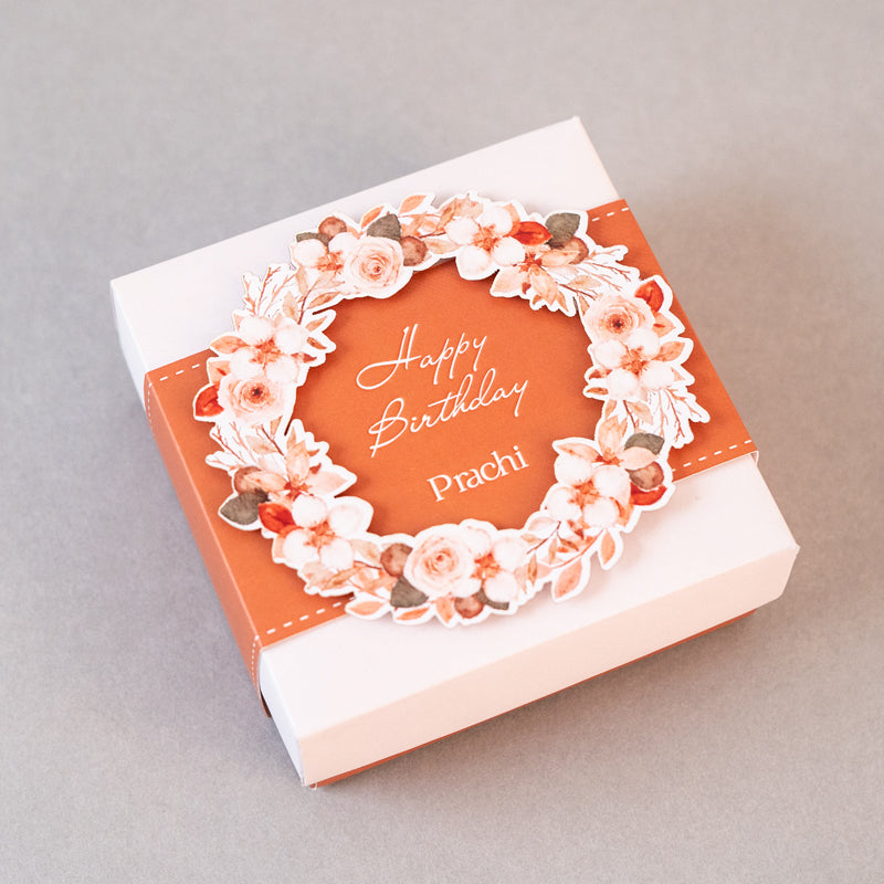 Zig Zag Photo Box - Maple wreath