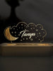 Personalized name lamp - Moon & stars
