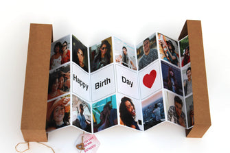Zig Zag Photo Box - Eco Brown