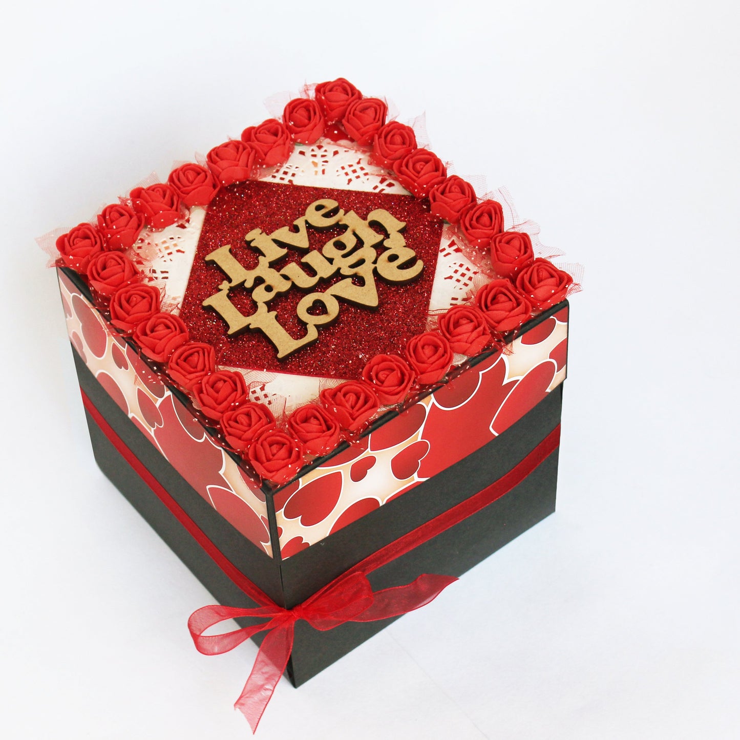 Chocolate Explosion Box - Floral Hearts