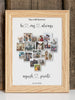 Customizable heart collage frame