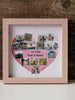 Personalized frame with heart background