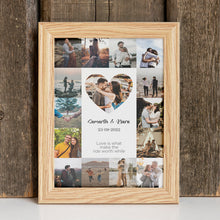 Personalized frame - Rectangular collage with heart