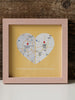 Miles mapped in a heart customizable frame
