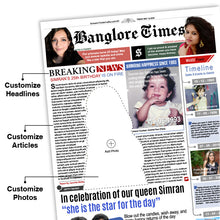 Personalized newspaper frame